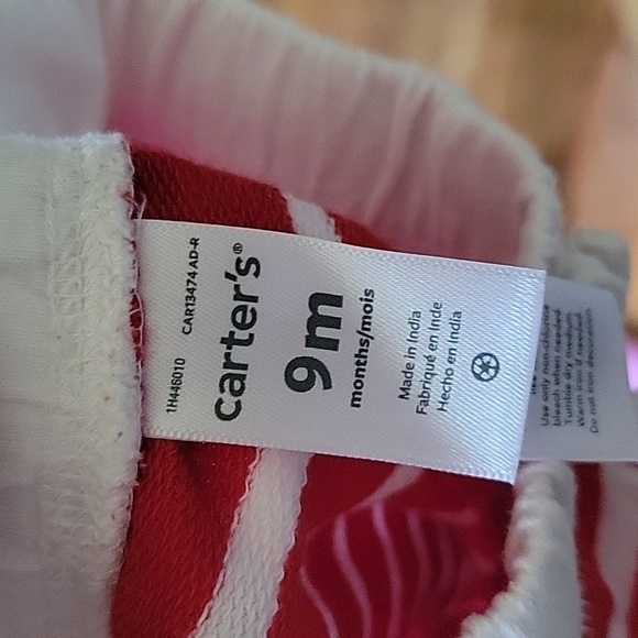 Carter's Red & White Striped Baby Pants Size 9M - Picture 5 of 6